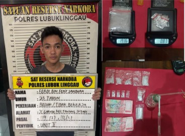 Penjual Sabu Ditangkap, Satrenarkoba Linggau Temukan 20.23 Gram Sabu Di Rumah