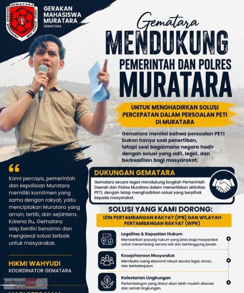 Gematara Dukung Pemerintah dan Polri untuk Hadirkan Solusi Percepatan Dalam Persoalan PETI di Muratara